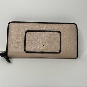 Kate Spade New York Neda Ward Place Zip Around Leather Wallet Rose Cloud